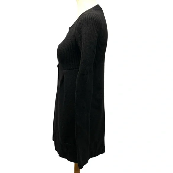 Theory Black Wool Cashmere One Button Longline Women's Cardigan Sweater Small - Picture 6 of 11